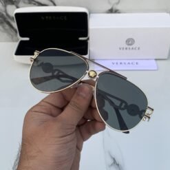 Branded Sunglasses 3627_aviator_goldblack(With Original Kit)
