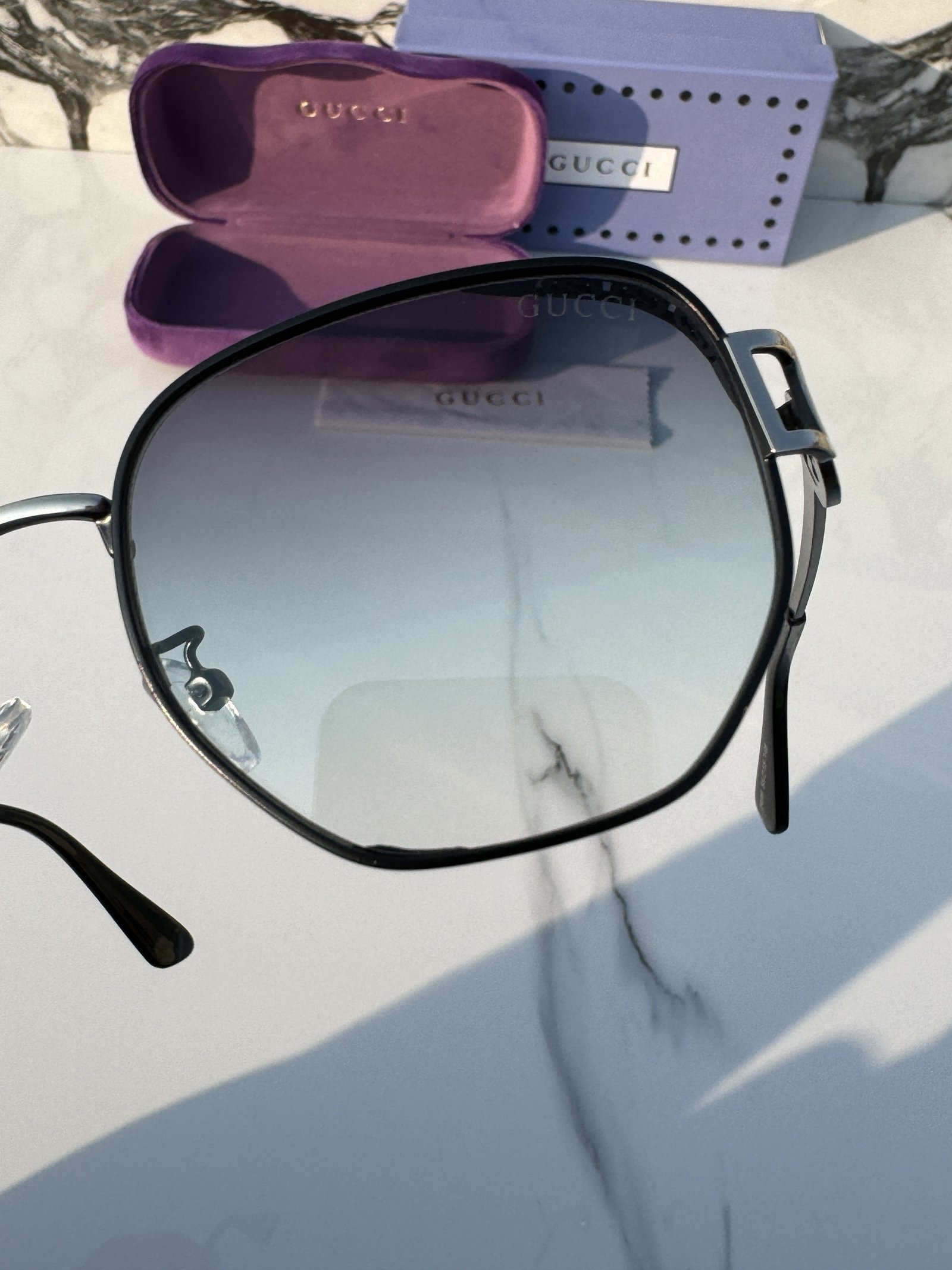 Branded Sunglasses 2496_silver_green(With Original Kit) - Image 3