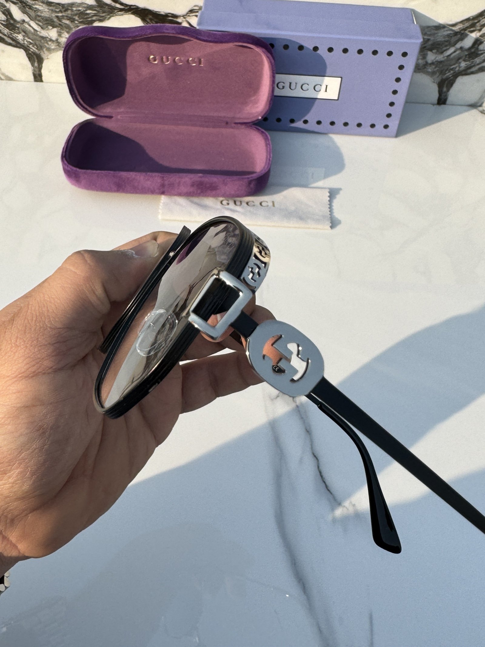 Branded Sunglasses 2496_silver_green(With Original Kit) - Image 2