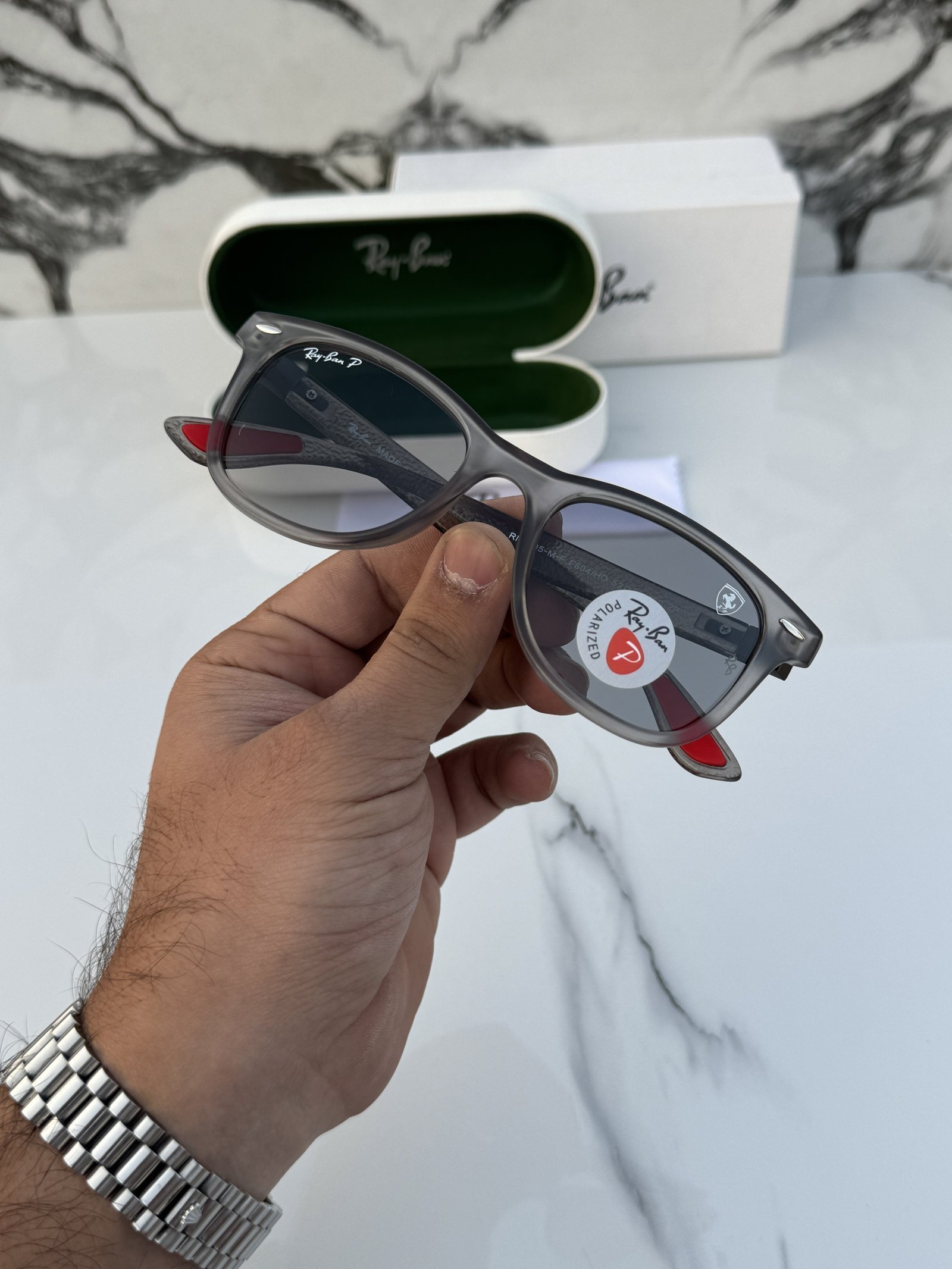 Branded RB Sunglasses 4195 grey day night (With Original Kit) - Image 5