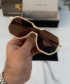 Branded Sunglasses design 98145 gold brown(With Original Kit)