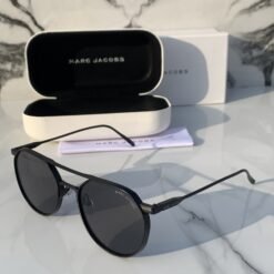 Branded Mj Metal Frame Full Black Sunglasses (With Original Kit)