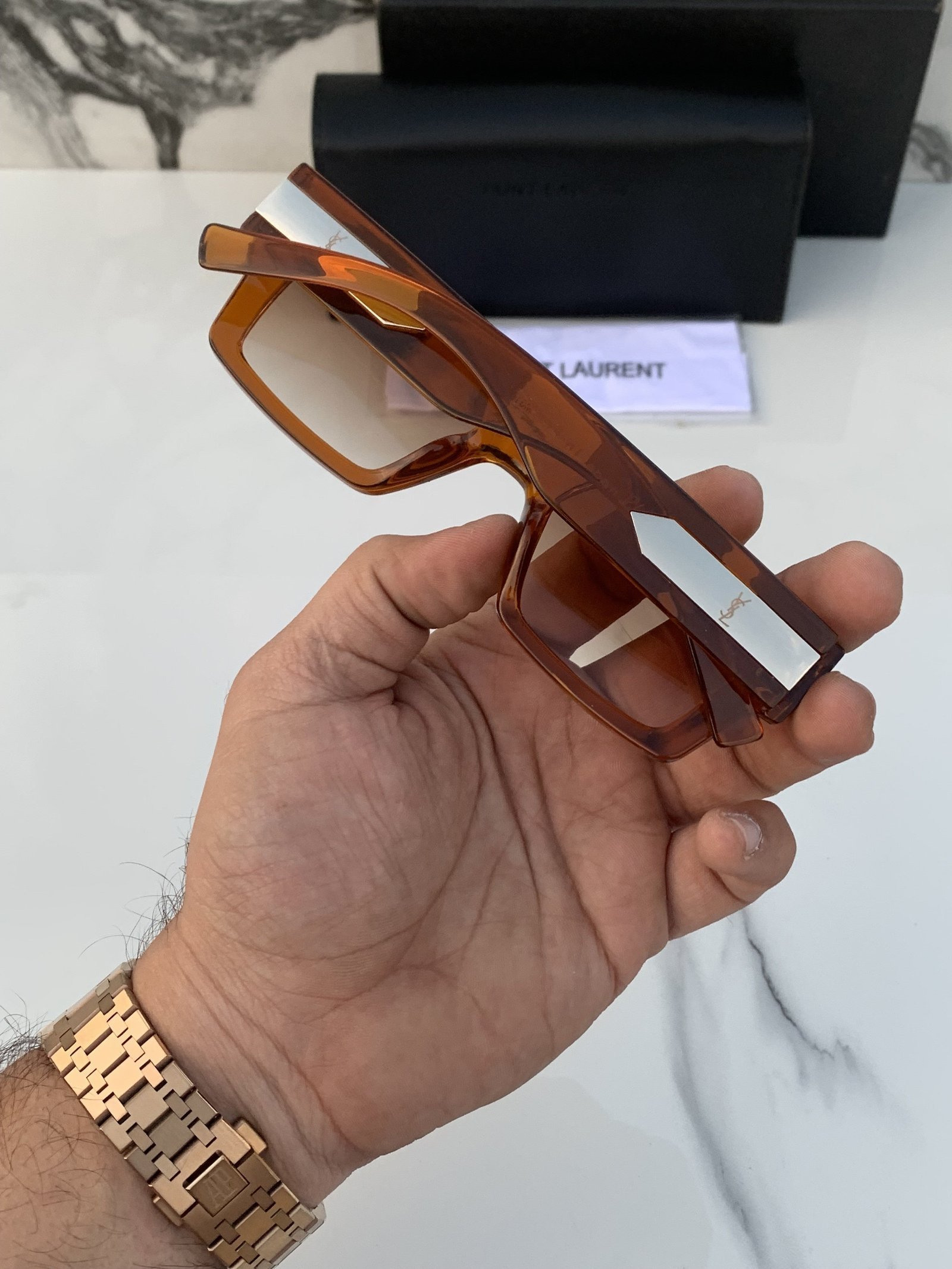 Branded YSNT Brown Sunglasses (With Original Kit) - Image 2