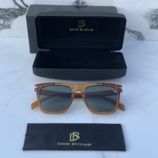 Alternative view of Branded Db Square Brown Green Sunglasses (With Original Kit)