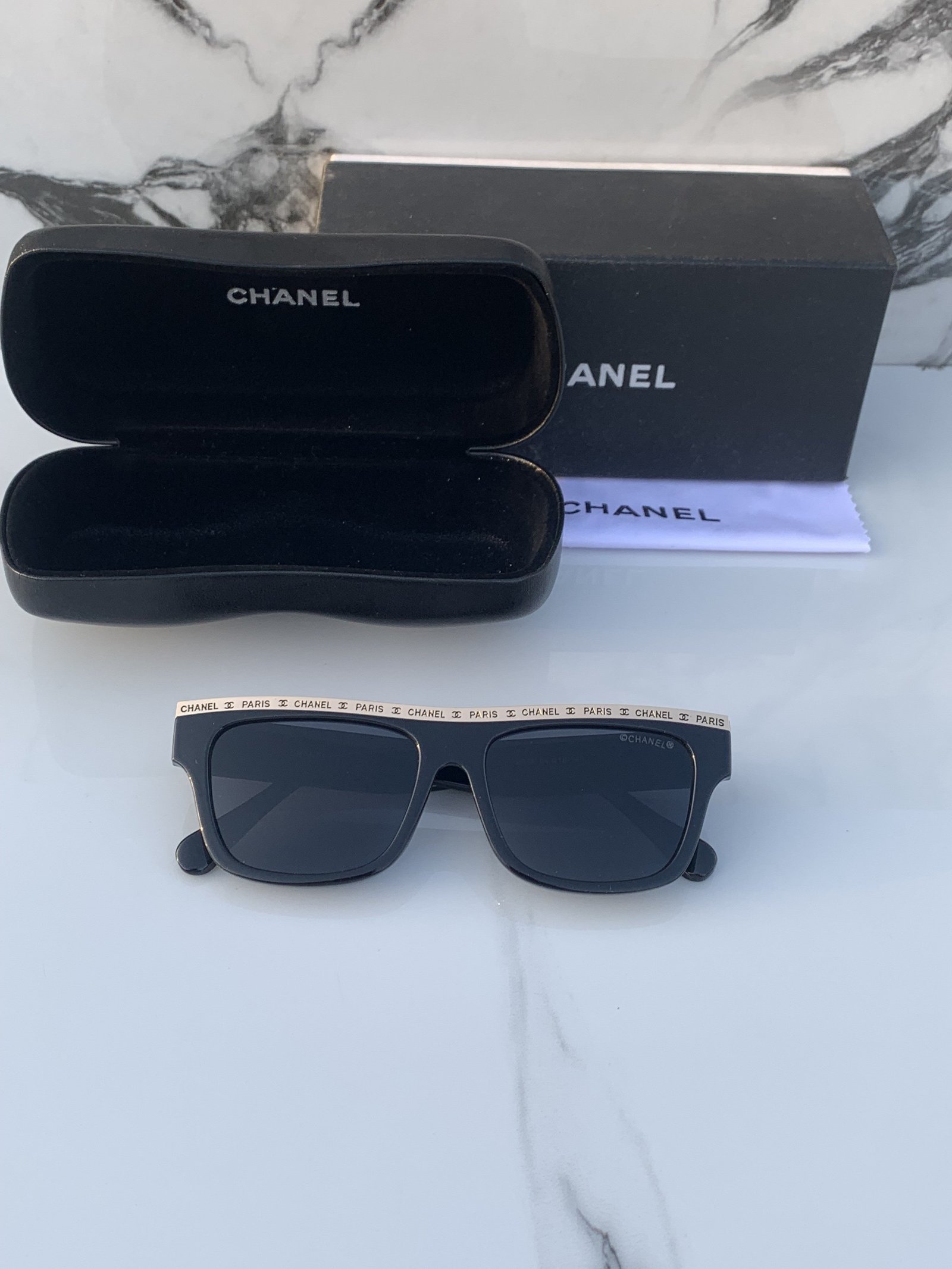 Branded Chnl Prs Full Black Sunglasses (With Original Kit) - Image 3