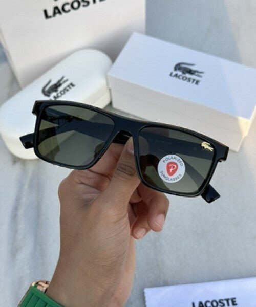 Branded Lcoste Black Green Sunglasses FT (With Original Kit)