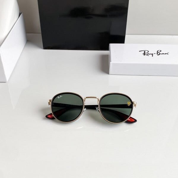 Alternative view of Branded  Rb Gold Green Sunglasses Bt (With Original Kit)