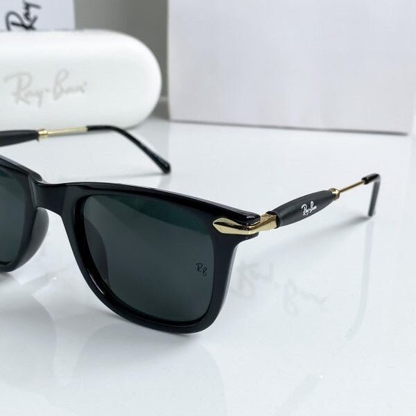 Alternative view of Branded Rb Black Gold Sunglasses Bt (With Original Kit)