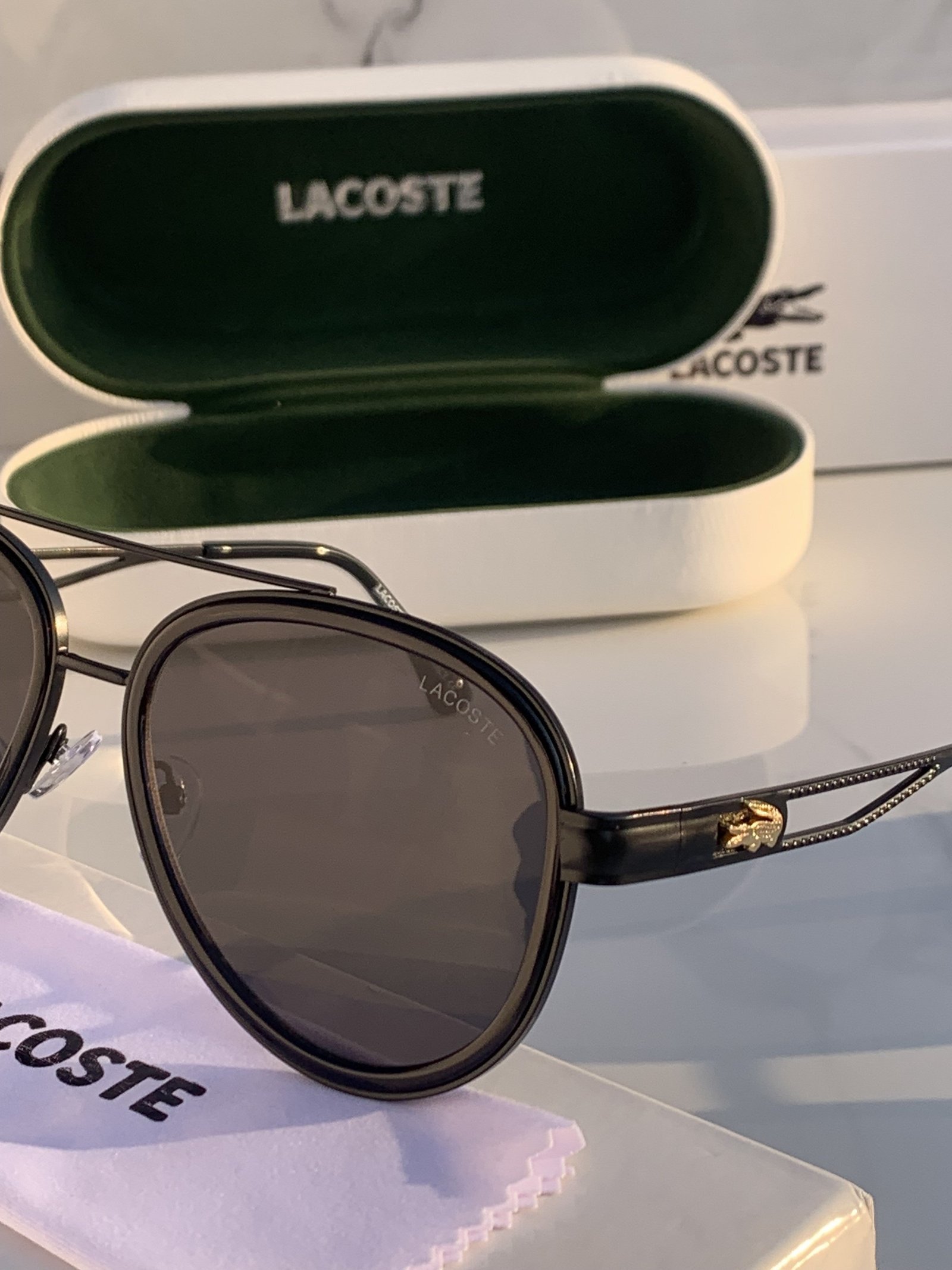 Branded Lcoste 09230 Sunglasses Full black (With Original Kit) - Image 5