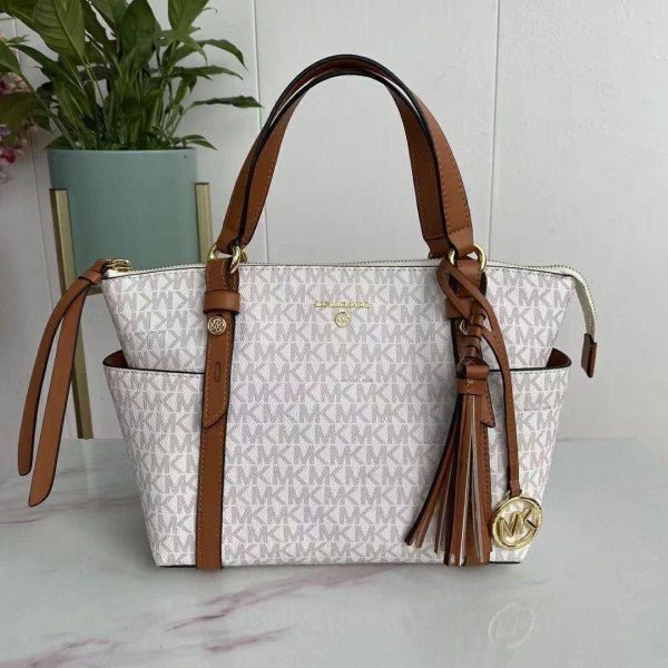 Alternative view of Branded  Mk Sulliivan saffiano Tote Bag with Dusk Bag (bj)