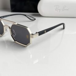Alternative view of Branded Rb Silver Black Sunglasses Bt (With Original Kit)