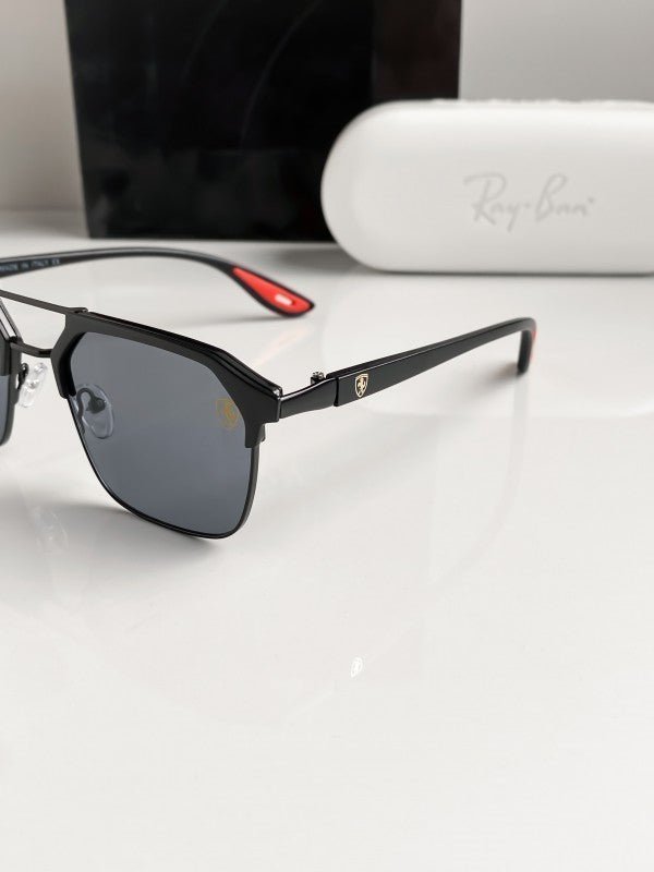 Branded Rb Black Red Metal Frame Sunglasses Bt (With Original Kit) - Image 3