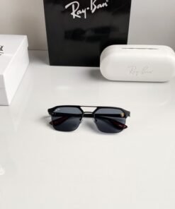 Branded Rb Black Red Metal Frame Sunglasses Bt (With Original Kit)