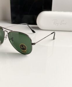 Alternative view of Branded Rb Black Green Aviator Sunglasses Bt (With Original Kit)