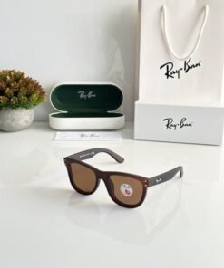 Branded Rb Reverse Dark Brown Sunglasses Bt (With Original Kit)