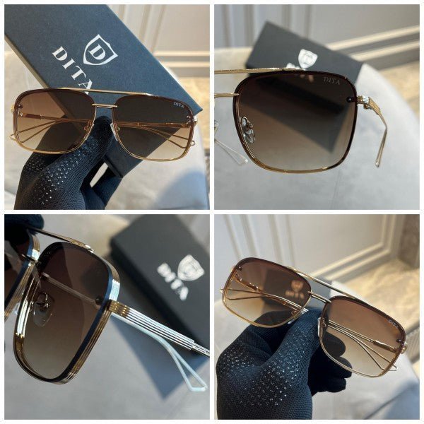 Branded Dta Gold Brown Sunglasses EW (With Original Kit) - Image 2