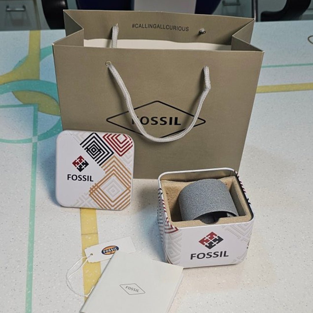 Fossil Chrono Rose Gold White Dial Ladies Watch - Image 2