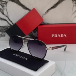 Branded Sunglasses  Black Aviator (With Original Kit)