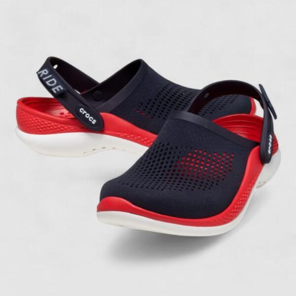 Crocs Lite Ride 360 Navy Red Carry Bag Og box