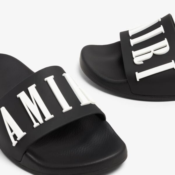 Alternative view of Amiri Embossed Slide Black