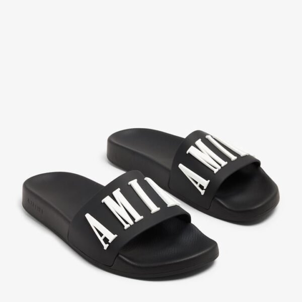 Amiri Embossed Slide Black