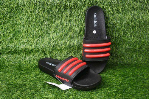 Alternative view of Adidas Adilette Black Red Slide