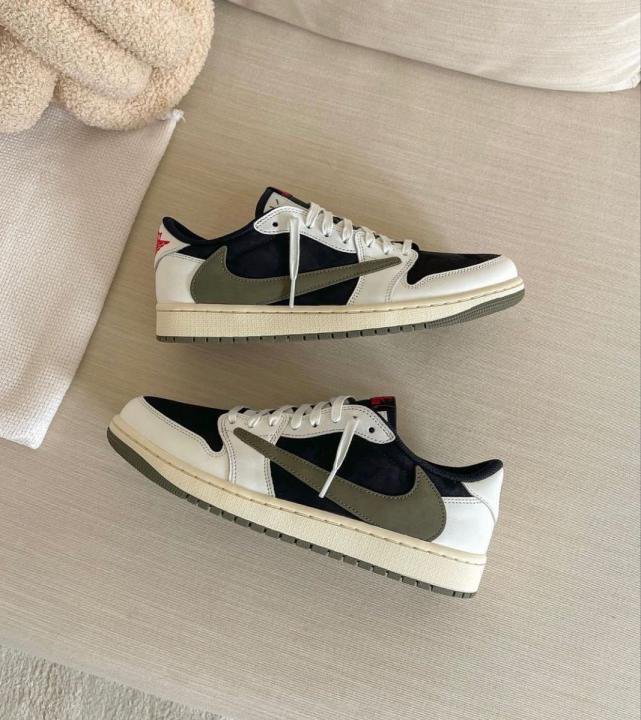 NIKE AIR JORDAN 1 LOW X TRAVIS SCOTT OLIVE SEMI UA - Image 2