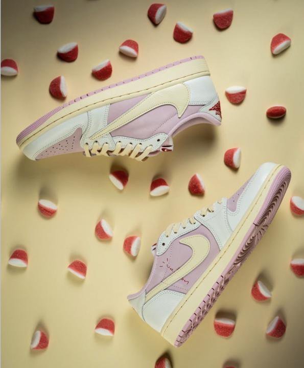Travis Scott x Air jordan 1 low OG Shy pink semi ua - Image 2