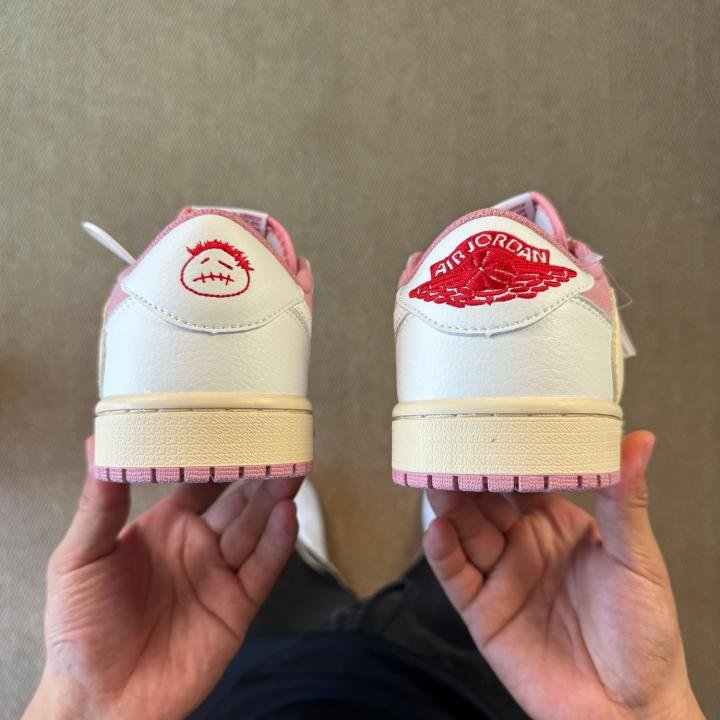 Travis Scott x Air jordan 1 low OG Shy pink semi ua - Image 5