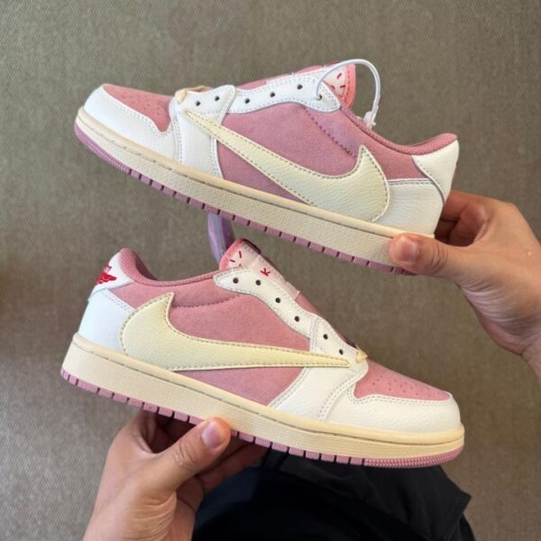 Travis Scott x Air jordan 1 low OG Shy pink semi ua