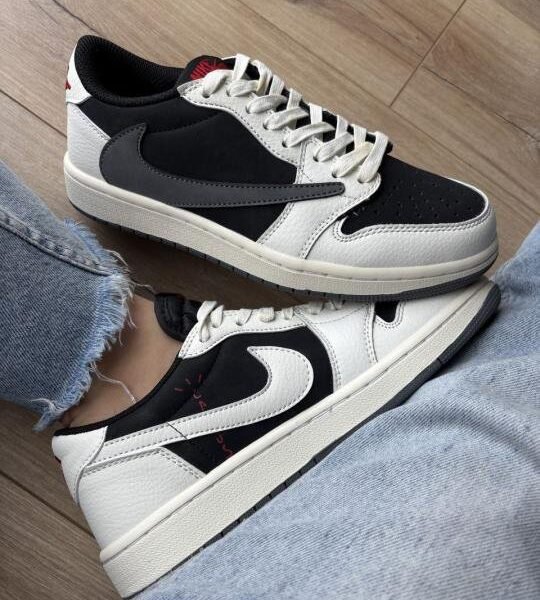 Alternative view of NIKE AIR JORDAN 1 LOW X TRAVIS SCOTT GREY FOG