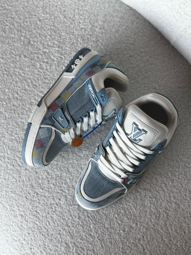 Louiss Vuitton Denim Demier LV Trainerš„ - Image 3
