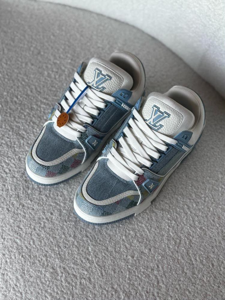 Louiss Vuitton Denim Demier LV Trainerš„ - Image 7